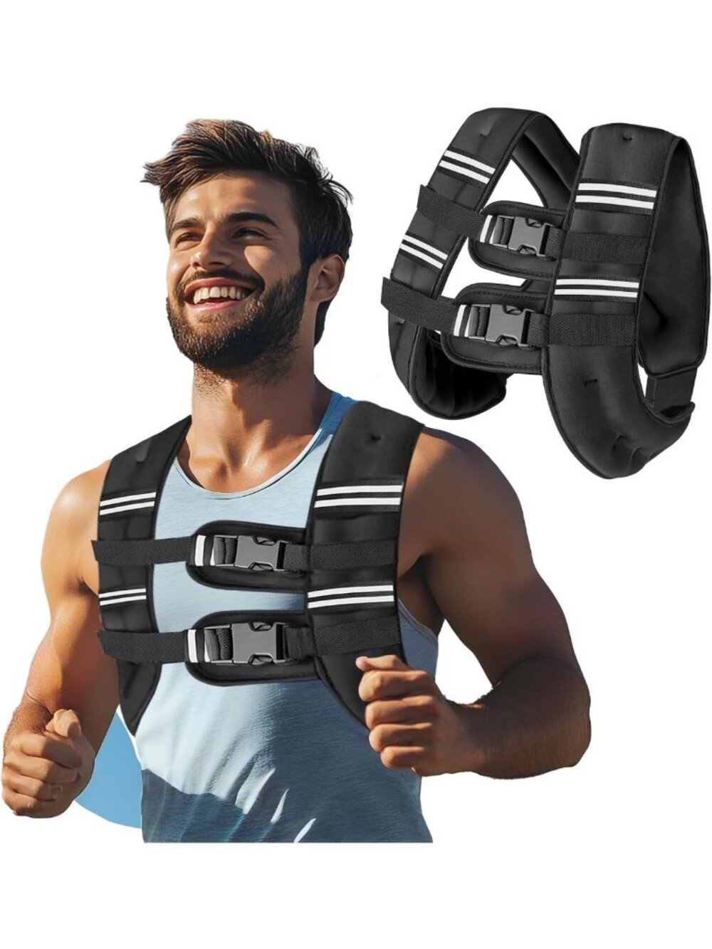 Adjustable Weighted Vest for Men & Women - 6lb to 30lb for Fitness, Running